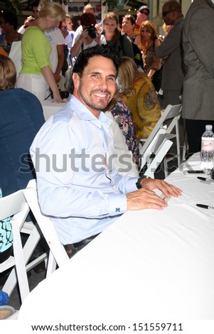 LOS ANGELES - AUG 23:  Don Diamont at the Bold and Beautiful Fan Meet and Greet at the Farmers Market on August 23, 2013 in Los Angeles, CA
