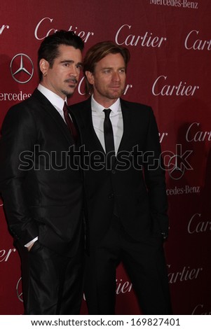 PALM SPRINGS - JAN 4:  Colin Farrell, Ewan McGregor at the Palm Springs Film Festival Gala at Palm Springs Convention Center on January 4, 2014 in Palm Springs, CA