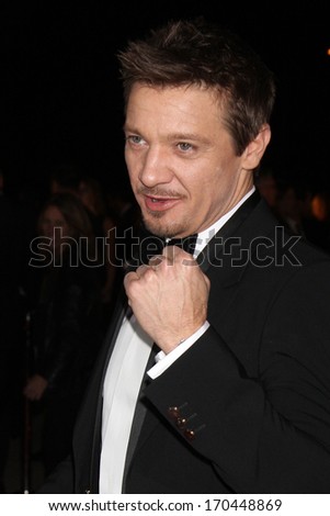 PALM SPRINGS - JAN 4:  Jeremy Renner at the Palm Springs Film Festival Gala at Palm Springs Convention Center on January 4, 2014 in Palm Springs, CA