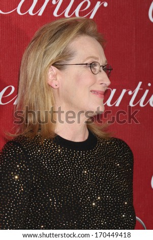 PALM SPRINGS - JAN 4:  Meryl Streep at the Palm Springs Film Festival Gala at Palm Springs Convention Center on January 4, 2014 in Palm Springs, CA