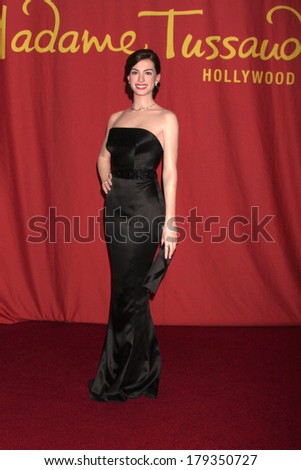 LOS ANGELES - FEB 27:  Anne Hathaway Wax Figure at the Unveiling of Wax Figure by Madame Tussaud\'s Wax Museum at TCL Chinese 6 Theaters on February 27, 2014 in Los Angeles, CA