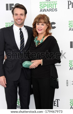 LOS ANGELES - MAR 1:  Will Forte, mother at the Film Independent Spirit Awards at Tent on the Beach on March 1, 2014 in Santa Monica, CA