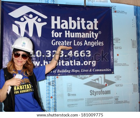 LOS ANGELES - MAR 8:  Lisa LoCicero at the 5th Annual General Hospital Habitat for Humanity Fan Build Day at Private Location on March 8, 2014 in Lynwood, CA