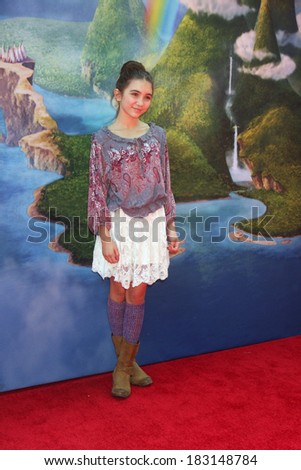 LOS ANGELES - MAR 22:  Rowan Blanchard at the Pirate Fairy Movie Premiere at Walt Disney Studios Lot on March 22, 2014 in Burbank, CA