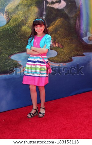 LOS ANGELES - MAR 22:  Chloe Noelle at the Pirate Fairy Movie Premiere at Walt Disney Studios Lot on March 22, 2014 in Burbank, CA