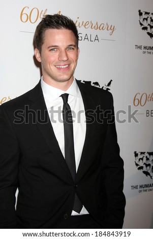 LOS ANGELES - MAR 29:  Matt Lanter at the Humane Society Of The United States 60th Anniversary Gala at Beverly Hilton Hotel on March 29, 2014 in Beverly Hills, CA