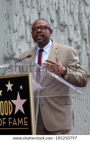 LOS ANGELES - APR 2:  Forest Whitaker at the Orlando Bloom Hollywood Walk of Fame Star Ceremony at TCL Chinese Theater on April 2, 2014 in Los Angeles, CA
