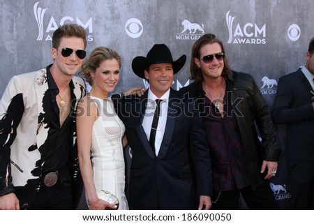 LAS VEGAS - APR 6:  Florida Georgia Line, Clay Walker at the 2014 Academy of Country Music Awards - Arrivals at MGM Grand Garden Arena on April 6, 2014 in Las Vegas, NV