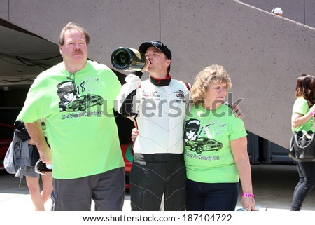 LOS ANGELES - APR 12:  Brett Davern, Parents at the Long Beach Grand Prix Pro/Celeb Race Day at the Long Beach Grand Prix Race Circuit on April 12, 2014 in Long Beach, CA