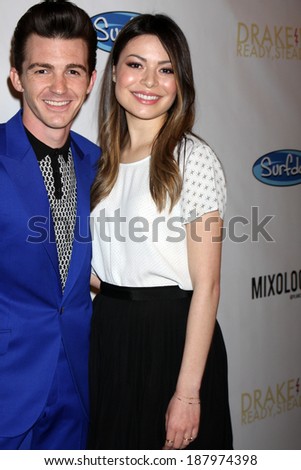 LOS ANGELES - APR 17:  Drake Bell, Miranda Cosgrove at the Drake Bell\'s Album Release Party for \