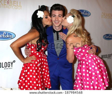 LOS ANGELES - APR 17:  Drake Bell, models at the Drake Bell\'s Album Release Party for \
