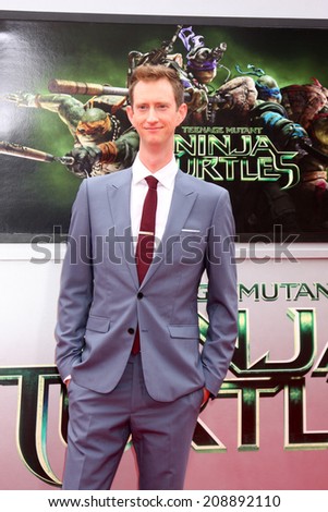LOS ANGELES - AUG 3:  Jeremy Howard at the Teenage Mutant Ninja Turtles Premiere at the Village Theater on August 3, 2014 in Westwood, CA