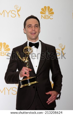 LOS ANGELES - AUG 25:  Jim Parsons at the 2014 Primetime Emmy Awards - Press Room at Nokia Theater at LA Live on August 25, 2014 in Los Angeles, CA