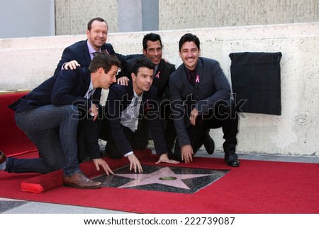 LOS ANGELES - OCT 9:  New Kids On The Block at the New Kids On the Block Hollywood Walk of Fame Star Ceremony at Hollywood Boulevard on October 9, 2014 in Los Angeles, CA