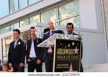 LOS ANGELES - OCT 9:  New Kids On The Block, at the New Kids On the Block Hollywood Walk of Fame Star Ceremony at Hollywood Boulevard on October 9, 2014 in Los Angeles, CA
