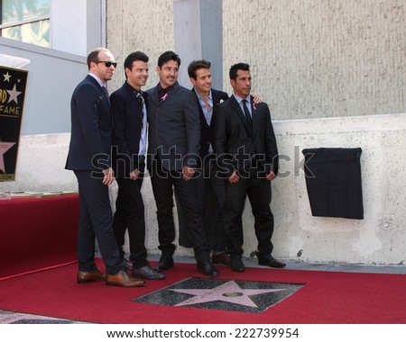 LOS ANGELES - OCT 9:  New Kids On The Block, at the New Kids On the Block Hollywood Walk of Fame Star Ceremony at Hollywood Boulevard on October 9, 2014 in Los Angeles, CA