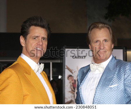 LOS ANGELES - NOV 3: Jim Carrey, Jeff Daniels at the Dumb and Dumber To Premiere at the Village Theater on November 3, 2014 in Los Angeles, CA