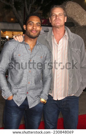 LOS ANGELES - NOV 3:  Brandon P Bell, Brian Van Holt at the Dumb and Dumber To Premiere at the Village Theater on November 3, 2014 in Los Angeles, CA