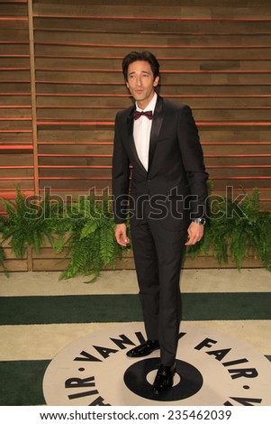 LOS ANGELES - MAR 2:  Adrien Brody at the 2014 Vanity Fair Oscar Party at the Sunset Boulevard on March 2, 2014 in West Hollywood, CA