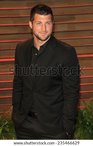 LOS ANGELES - MAR 2:  Tim Tebow at the 2014 Vanity Fair Oscar Party at the Sunset Boulevard on March 2, 2014 in West Hollywood, CA