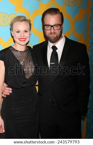 LOS ANGELES - JAN 11:  Alison Pill, Joshua Leonard at the HBO Post Golden Globe Party at a Circa 55, Beverly Hilton Hotel on January 11, 2015 in Beverly Hills, CA