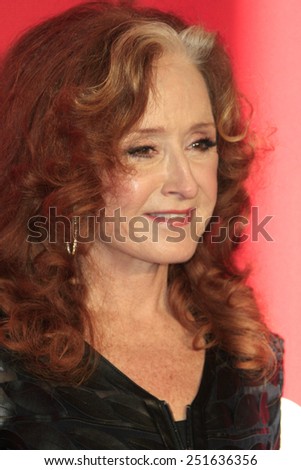 LOS ANGELES - FEB 6:  Bonnie Raitt at the MusiCares 2015 Person Of The Year Gala at a Los Angeles Convention Center on February 6, 2015 in Los Angeles, CA