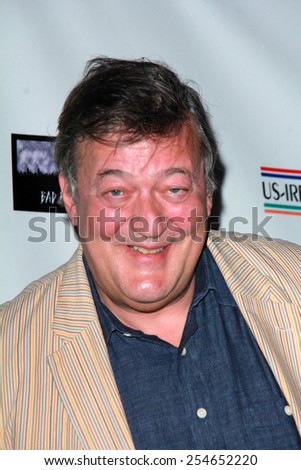 LOS ANGELES - FEB 19:  Stephen Fry at the Oscar Wilde US-Ireland Pre-Academy Awards Event at a Bad Robot on February 19, 2015 in Santa Monica, CA