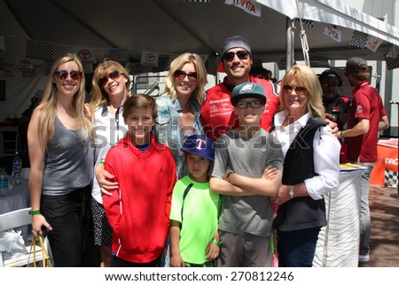 LOS ANGELES - FEB 18:  Joshua Morrow, Tobe Morrow, sons, mom, mother in law, sister at the Toyota Grand Prix Pro/Celeb Race at the Toyota Grand Prix Racecourse on April 18, 2015 in Long Beach, CA