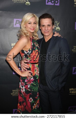 LOS ANGELES - April 21:  Jessica Collins, Christian LeBlanc at the  2015 Daytime EMMY Awards Kick-off Party at the Hollywood Museum on April 21, 2015 in Hollywood, CA