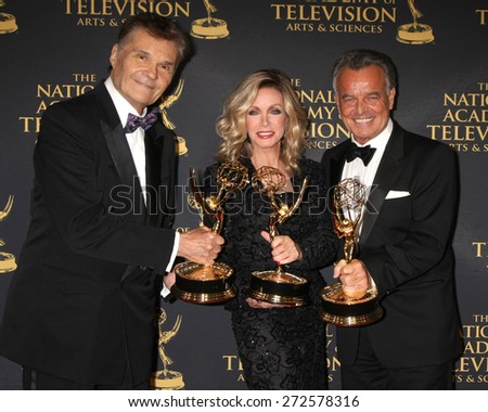 LOS ANGELES - FEB 24:  Fred Willard, Donna Mills, Ray Wise at the Daytime Emmy Creative Arts Awards 2015 at the Universal Hilton Hotel on April 24, 2015 in Los Angeles, CA