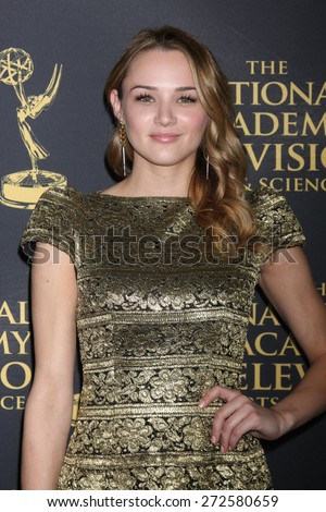 LOS ANGELES - FEB 24:  Hunter King at the Daytime Emmy Creative Arts Awards 2015 at the Universal Hilton Hotel on April 24, 2015 in Los Angeles, CA