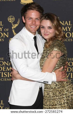 LOS ANGELES - FEB 24:  Lachlan Buchanan, Hunter King at the Daytime Emmy Creative Arts Awards 2015 at the Universal Hilton Hotel on April 24, 2015 in Los Angeles, CA