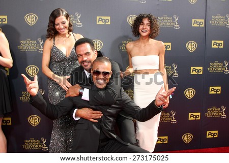 LOS ANGELES - APR 26:  Dana Derrick, Kristoff St John, Paris St John, Shemar Moore at the 2015 Daytime Emmy Awards at the Warner Brothers Studio Lot on April 26, 2015 in Burbank, CA