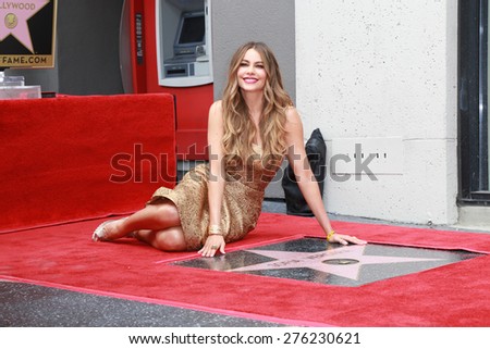 LOS ANGELES - MAY 7:  Sofia Vergara at the Sofia Vergara Hollywood Walk of Fame Ceremony at the Hollywood Blvd on May 7, 2015 in Los Angeles, CA