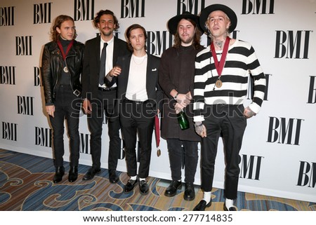 LOS ANGELES - MAY 12:  The Neighbourhood at the BMI Pop Music Awards at the Beverly Wilshire Hotel on May 12, 2015 in Beverly Hills, CA