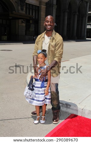 LOS ANGELES - JUN 23:  Tyrese Gibson, daughter at the \