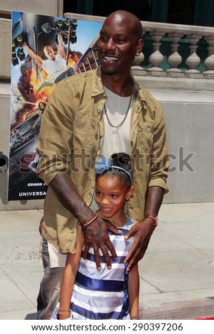 LOS ANGELES - JUN 23:  Tyrese Gibson, daughter at the \