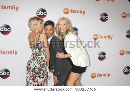 LOS ANGELES - AUG 4:  Chelsea Kane, Jean-Luc Bilodeau, Melissa Peterman at the ABC TCA Summer Press Tour 2015 Party at the Beverly Hilton Hotel on August 4, 2015 in Beverly Hills, CA