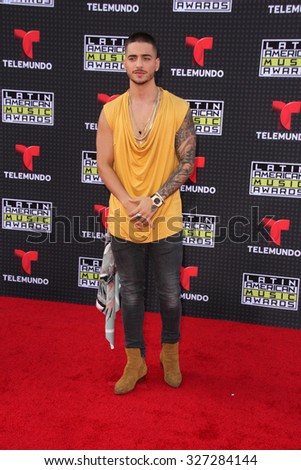 LOS ANGELES - OCT 8:  Maluma at the Latin American Music Awards at the Dolby Theater on October 8, 2015 in Los Angeles, CA