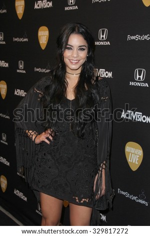 LOS ANGELES - OCT 19:  Vanessa Hudgens at the Guitar Hero Live Launch Party at the YouTube Space LA on October 19, 2015 in Los Angeles, CA
