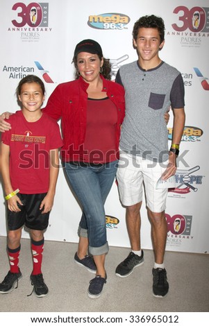 LOS ANGELES - NOV 7:  Diana Maria Riva at the Adrian Gonzalez\'s Bat 4 Hope Celebrity Softball Game PADRES Contra El Cancer at the Dodger Stadium on November 7, 2015 in Los Angeles, CA