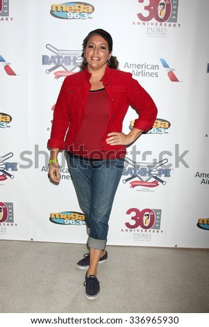 LOS ANGELES - NOV 7:  Diana Maria Riva at the Adrian Gonzalez\'s Bat 4 Hope Celebrity Softball Game PADRES Contra El Cancer at the Dodger Stadium on November 7, 2015 in Los Angeles, CA