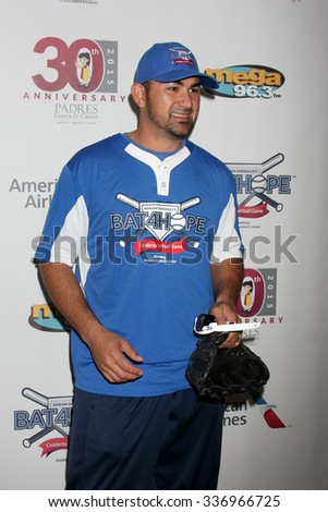LOS ANGELES - NOV 7:  Adrian Gonzalez at the Adrian Gonzalez\'s Bat 4 Hope Celebrity Softball Game PADRES Contra El Cancer at the Dodger Stadium on November 7, 2015 in Los Angeles, CA