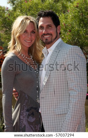 LOS ANGELES  JULY 11: Cindy Ambuel & Don Diamont arrives at the Birgit C. Muller Fashion Show at Chaves Ranch on July 11, 2010 in Los Angeles, CA