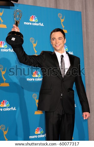 LOS ANGELES - AUG 29:  Jim Parsons in the Press Room at the 2010 Emmy Awards at Nokia Theater at LA Live on August 29, 2010 in Los Angeles, CA