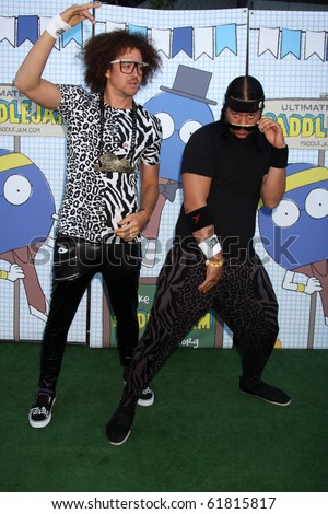 LOS ANGELES - SEP 26:  LMFAO arrives at the Ultimate Slam Paddle Jam 2010 at Music Box Theater on September 26, 2010 in Los Angeles, CA