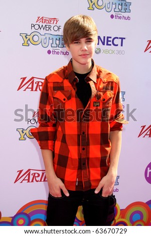 LOS ANGELES - OCT 24:  Justin Bieber arrives at the Variety Power of Youth Event 2010 at Paramount Studios on October 24, 2010 in Los Angeles, CA