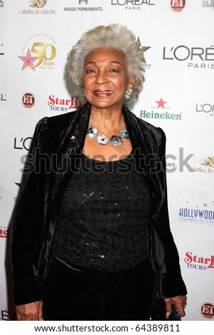 LOS ANGELES - NOV 3:  Nichelle Nichols arrives at the Hollywood Walk of Fame 50th Anniversary Celebration at Hollywood & Highland on November 3, 2010 in Los Angeles, CA