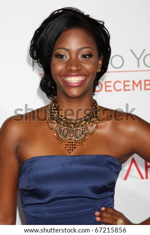 LOS ANGELES - DEC 13:  Teyonah Parris at Heather Tom\'s Annual Christmas Party 2010 at Village Theater on December 13, 2010 in Westwood, CA.