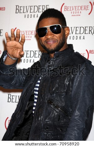 LOS ANGELES - FEB 10:  Usher Raymond arrives at the Belvedere RED Special Edition Bottle Launch at Avalon on February 10, 2011 in Los Angeles, CA